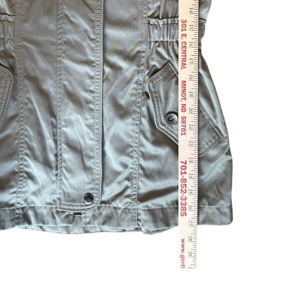 Forever 21 Jacket Women's Size Medium Anorak Utility Army Green Cinched Waist - Picture 7 of 9